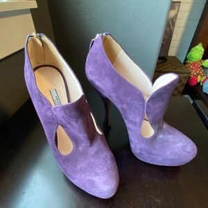 Prada purple suede shoes